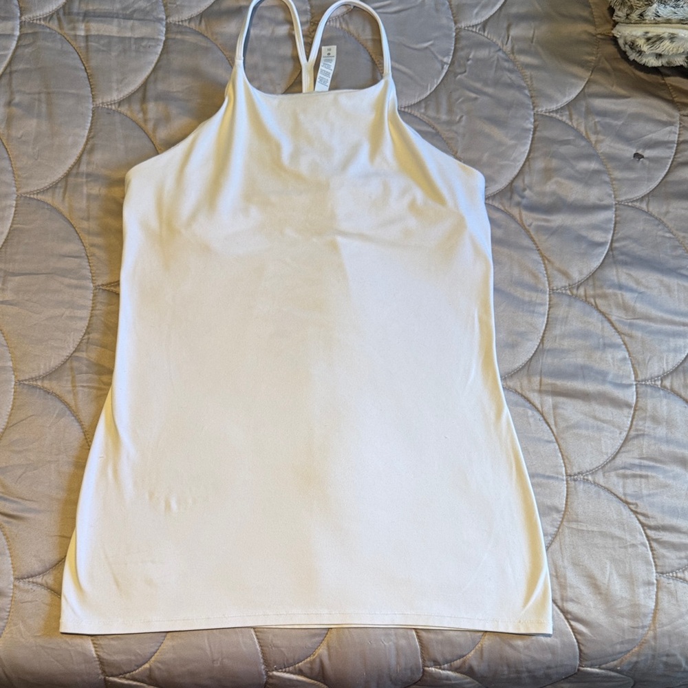 Lululemon Athletica white racerback stretch Align high neck tank top.
